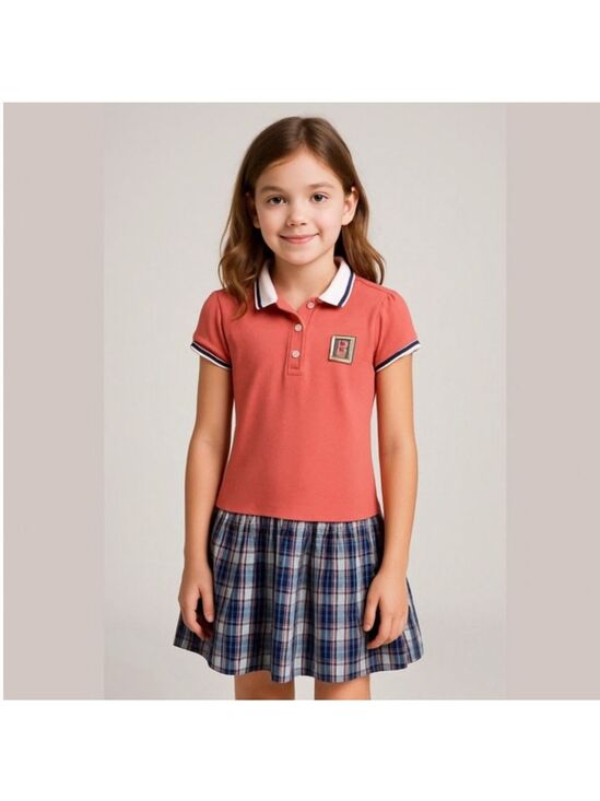 Fendi Other - FENDI Pink And Blue Check FF Polo Dress Size 10